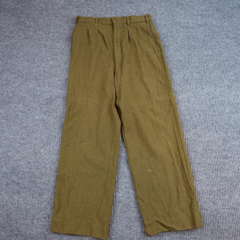 Vintage ADI Wool Pants Mens 30x27 Brown Army Dress Lined Australia Military